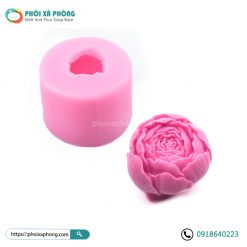 Khuôn Silicon Xà Phòng/Nến 3D Hình Nụ Hoa Mẫu Đơn Làm Quà Cưới (3D Peony Flower Silicone Candle Soap Mold)